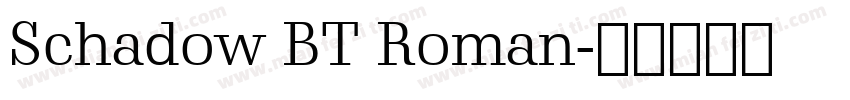 Schadow BT Roman字体转换